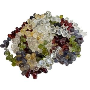 Natural Multi Stone Tear Drops Briolette Beaded Necklace 6-10 MM 38 Inch